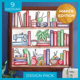 Build a Crafty Bookshelf Quilt Design Pack