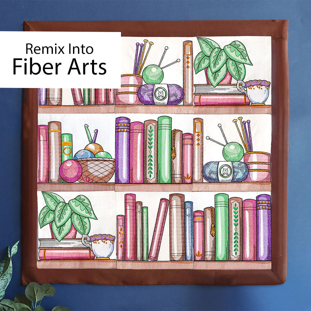 Build a Crafty Bookshelf Quilt Design Pack