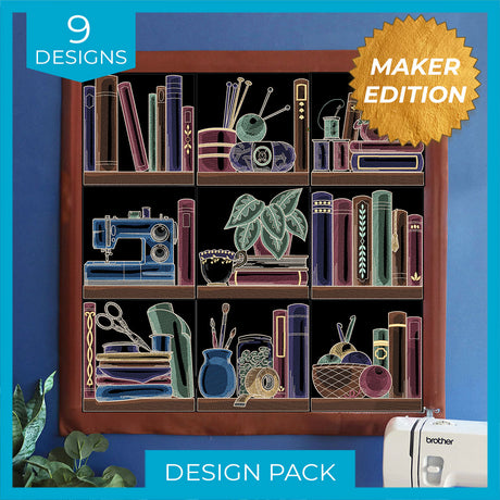 Build a Crafty Bookshelf Quilt Design Pack