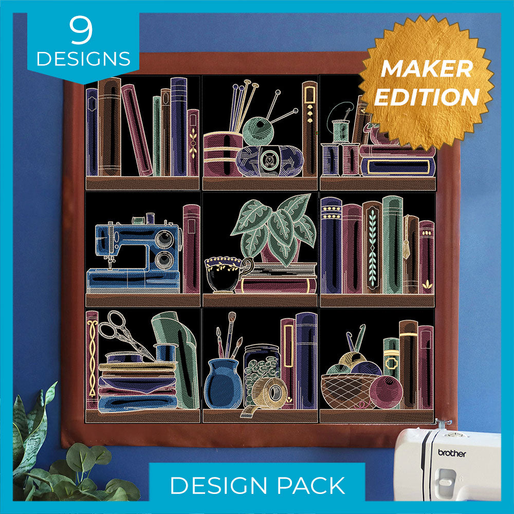 Build a Crafty Bookshelf Quilt Design Pack