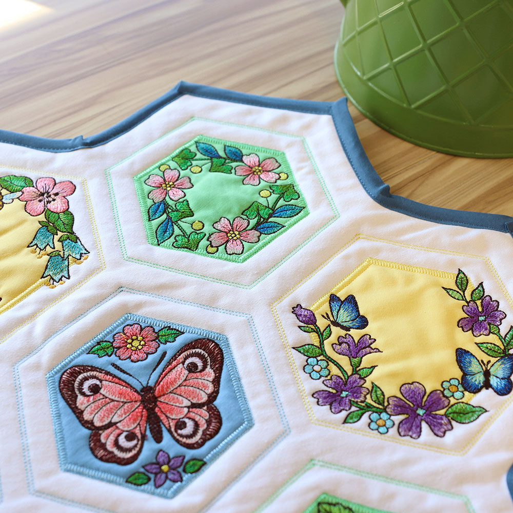 Springtime Quilt Hexagon (Applique) Design Pack