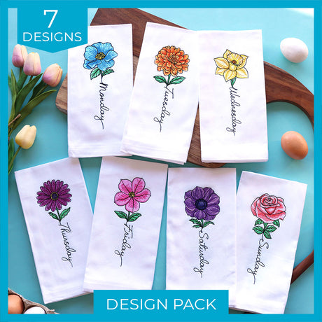 Days of the Week Florals Design Pack