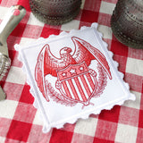Lace Edge Americana Stamp Coasters (In-the-Hoop) Design Pack