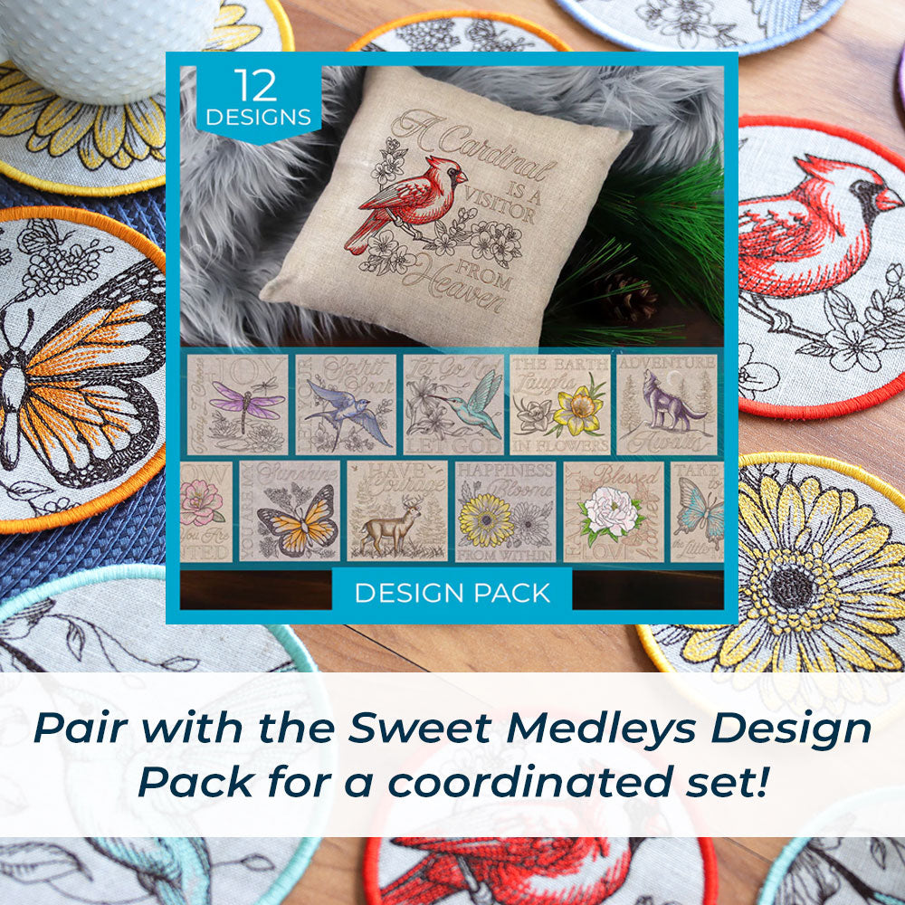 Garden of Inspiration Coasters (In-the-Hoop) Design Pack