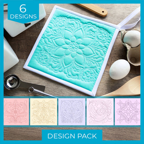 Rosemaling Blooms Quilting Design Pack