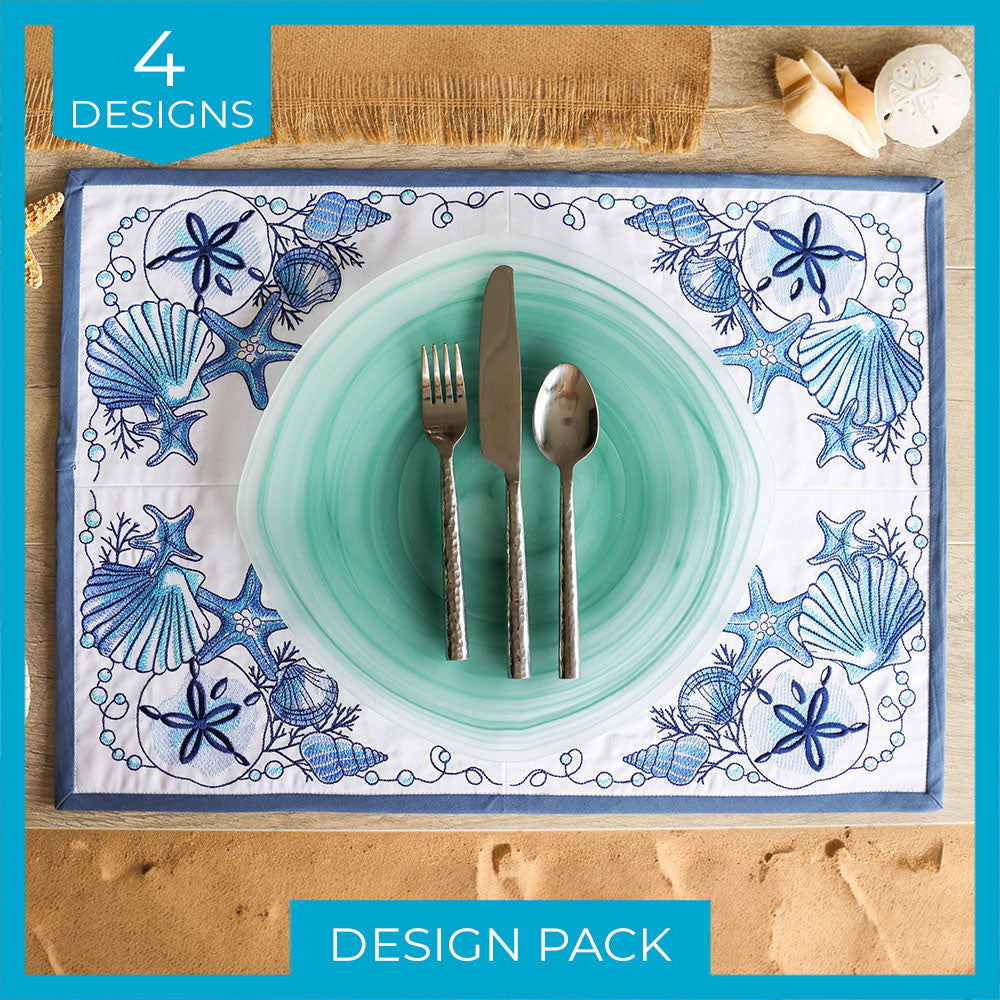 Coastal Charm Placemat Corners Design Pack