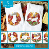 Autumn Wild Animal Silhouettes (Embossed) Design Pack