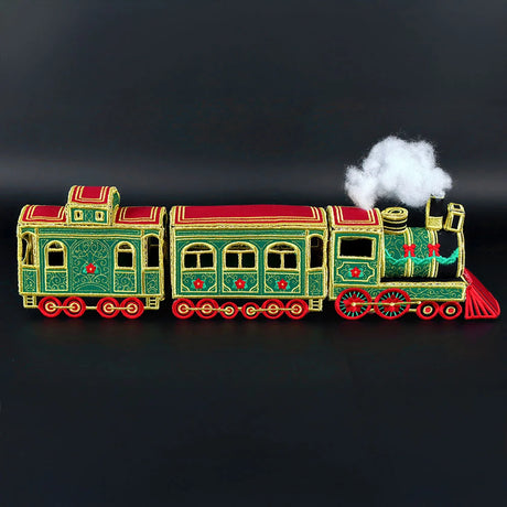 Classic Christmas Train in 3D (In-the-Hoop) Design Pack