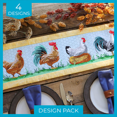 Chicken Build-a-Scene (Applique) Design Pack