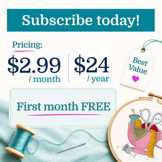 Promotional graphic for the Study subscription, featuring large text that says 'Subscribe today!' and pricing details of $2.99/month or $24/year, with 'First month FREE' highlighted.