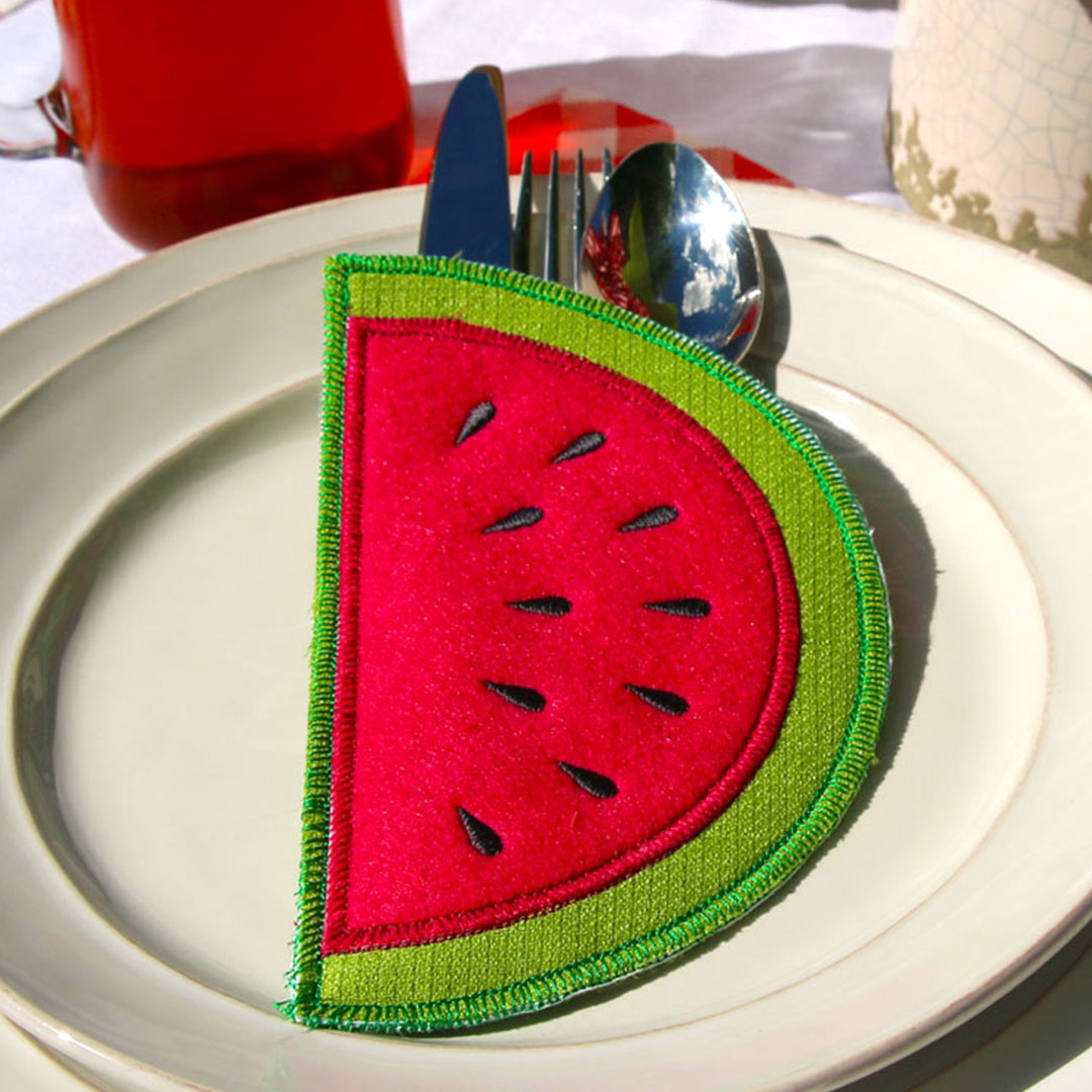 Watermelon Silverware Holder (In-the-Hoop)