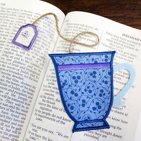 Teacup Bookmark (In-the-Hoop)