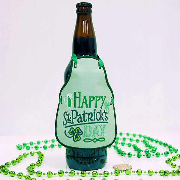 Happy St. Patrick's Day Bottle Apron (In-the-Hoop)