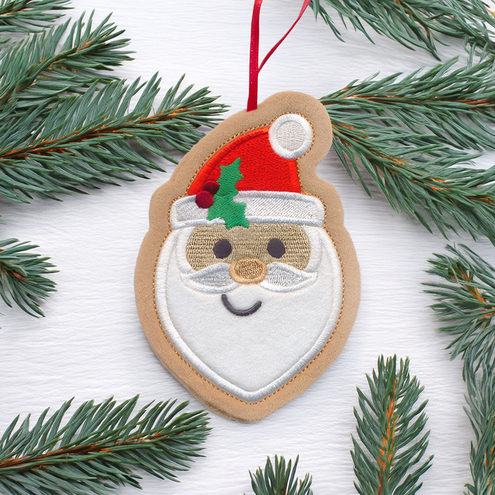 Santa Cookie Ornament (In-the-Hoop)