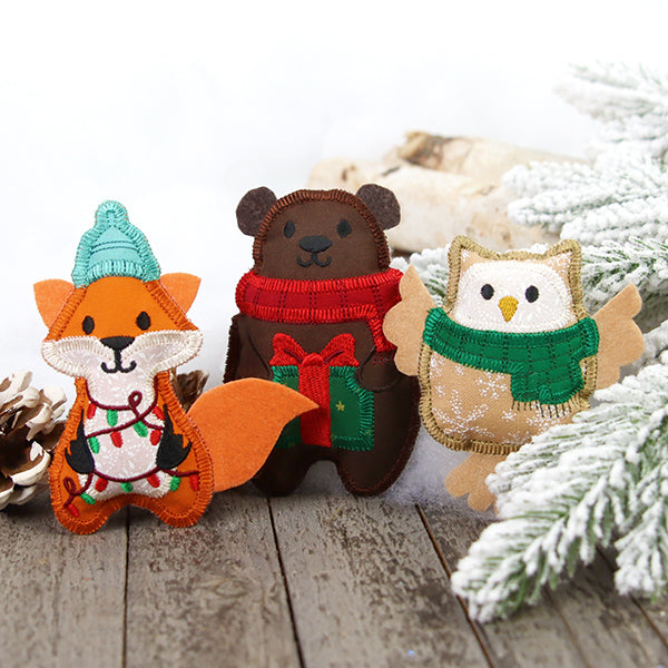 Cozy Winter Bear Ornament (In-the-Hoop)