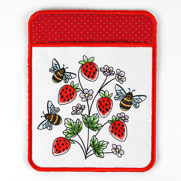 Bees & Berries Pot Holder (In-the-Hoop)