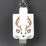 Christmas Reindeer Hand Sanitizer Keychain (In-the-Hoop)