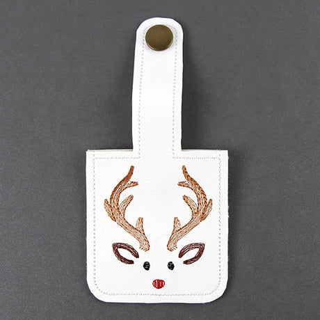 Christmas Reindeer Hand Sanitizer Keychain (In-the-Hoop)