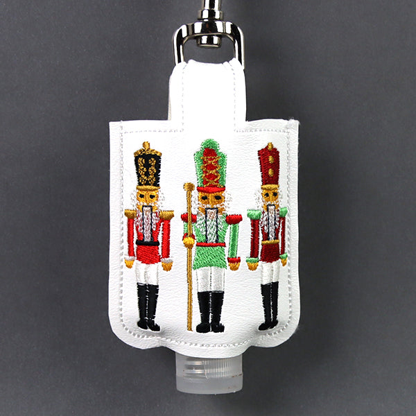 Christmas Nutcrackers Hand Sanitizer Keychain (In-the-Hoop)