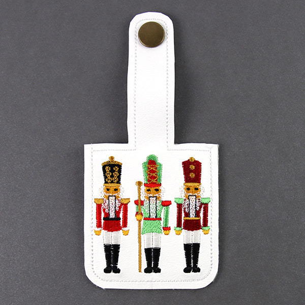 Christmas Nutcrackers Hand Sanitizer Keychain (In-the-Hoop)
