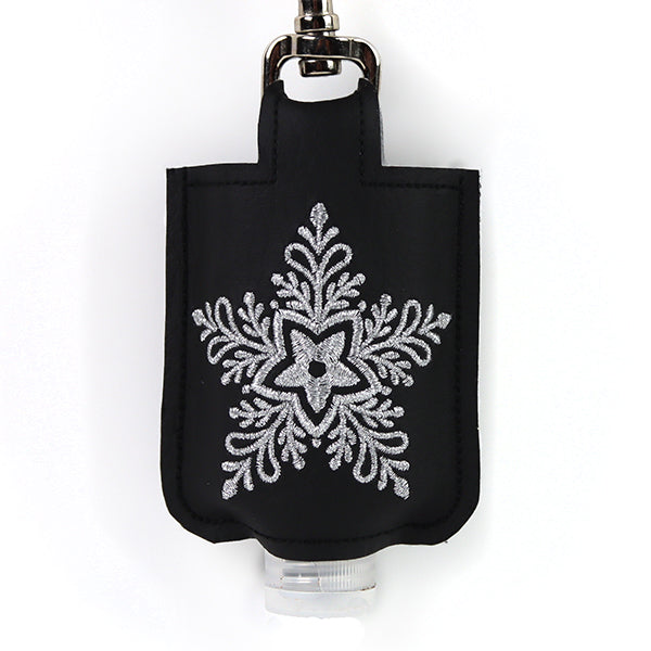 Christmas Snowflake Hand Sanitizer Keychain (In-the-Hoop)