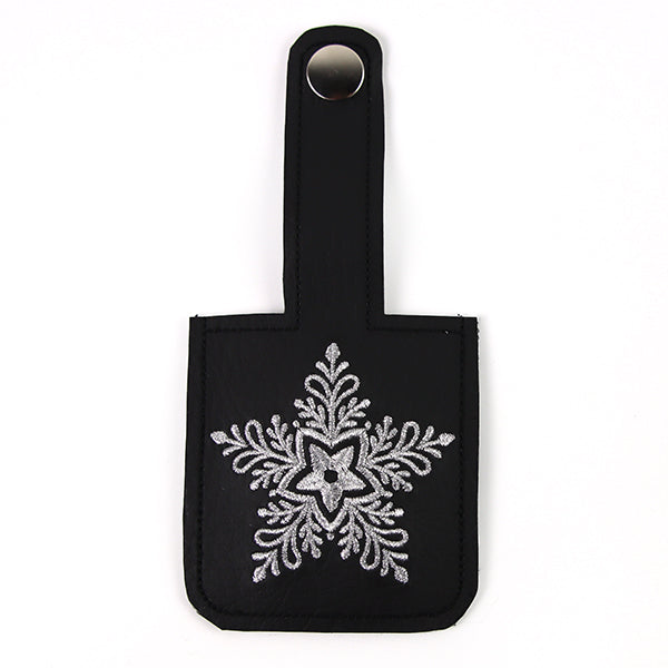 Christmas Snowflake Hand Sanitizer Keychain (In-the-Hoop)