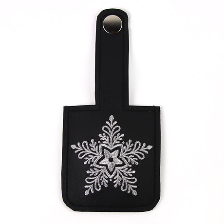 Christmas Snowflake Hand Sanitizer Keychain (In-the-Hoop)