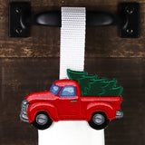 Festive Retro Truck Towel Topper (In-the-Hoop)