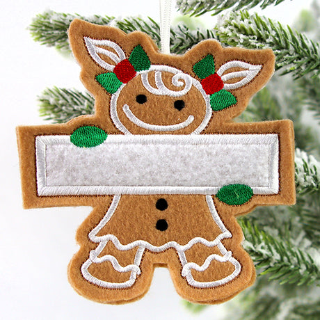 Sister Gingerbread Ornament (In-the-Hoop)