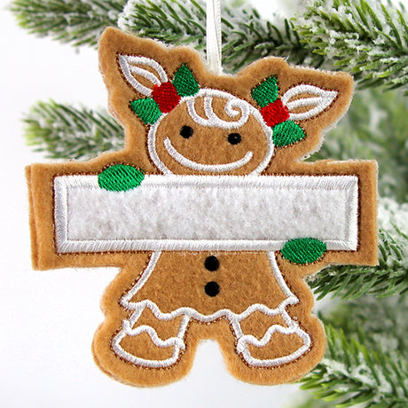 Sister Gingerbread Ornament (In-the-Hoop)
