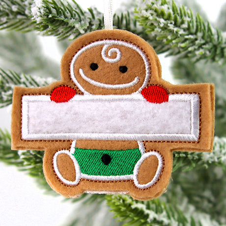 Baby Gingerbread Ornament (In-the-Hoop)