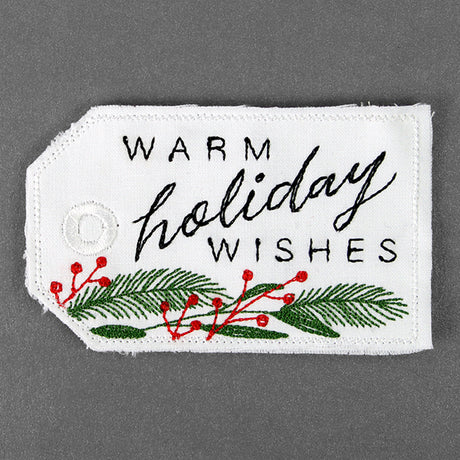 Warm Holiday Wishes Tag (In-the-Hoop)