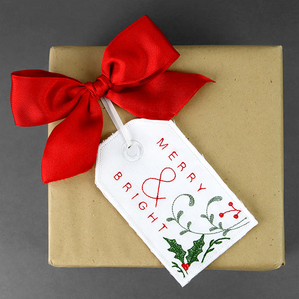 Merry & Bright Tag (In-the-Hoop)