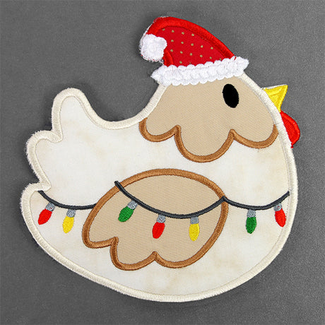 Fa-la-la Festive Chicken Trivet (In-the-Hoop)