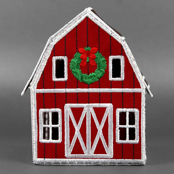 Christmas Barn in 3D (In-the-Hoop)
