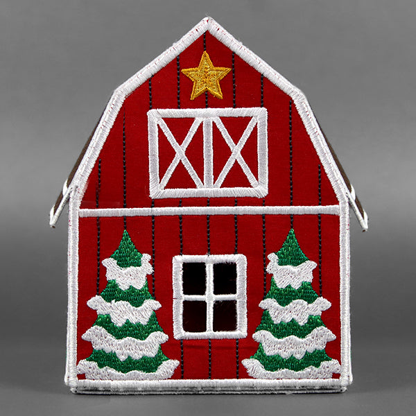 Christmas Barn in 3D (In-the-Hoop)
