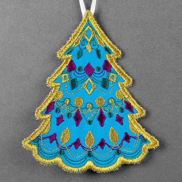 Festive & Fancy Tree Ornament (In-the-Hoop)