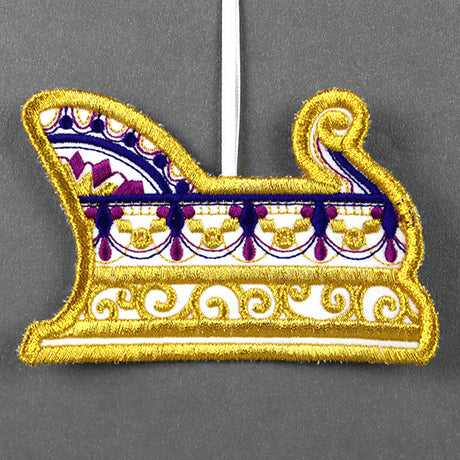 Festive & Fancy Sleigh Ornament (In-the-Hoop)