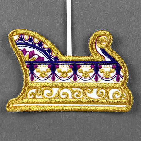 Festive & Fancy Sleigh Ornament (In-the-Hoop)