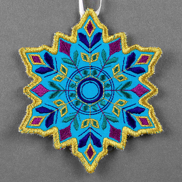 Festive & Fancy Snowflake Ornament (In-the-Hoop)