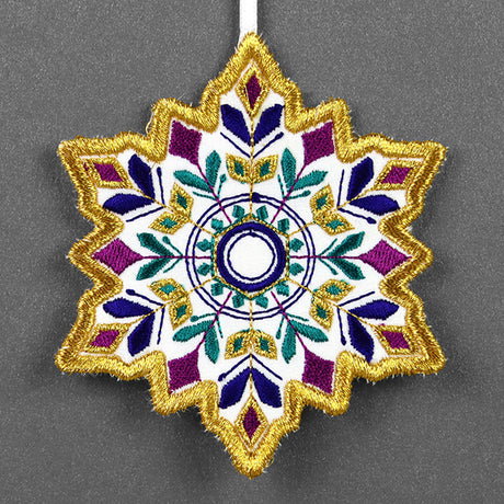 Festive & Fancy Snowflake Ornament (In-the-Hoop)