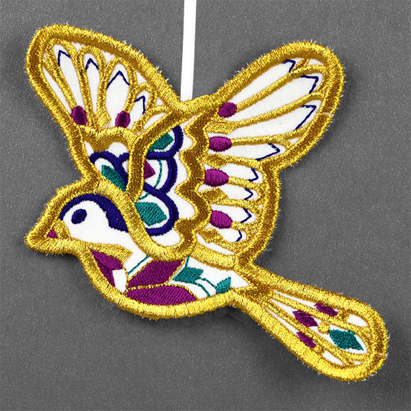 Festive & Fancy Bird Ornament (In-the-Hoop)