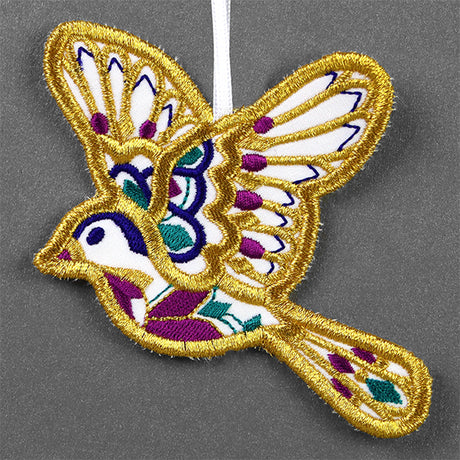 Festive & Fancy Bird Ornament (In-the-Hoop)
