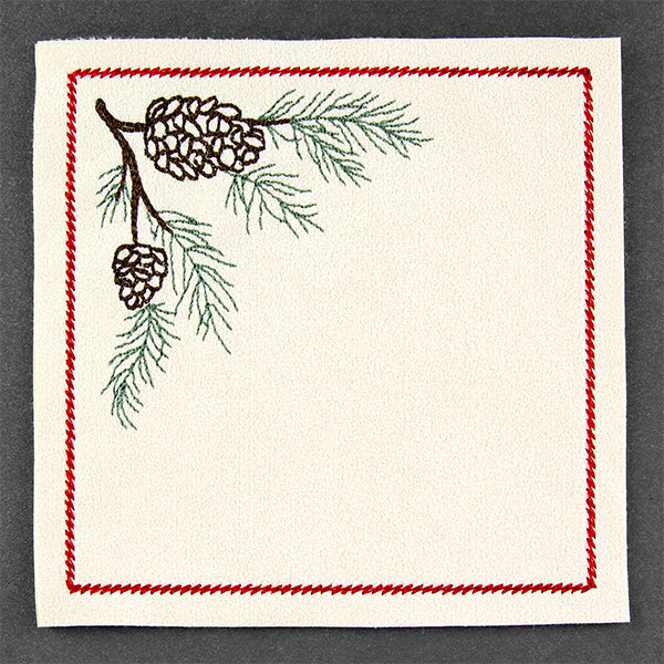 Christmas Coaster - Pine (In-the-Hoop)