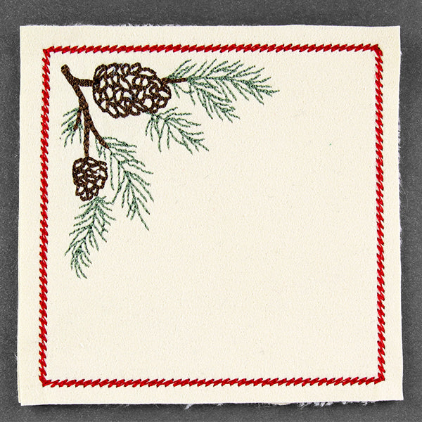 Christmas Coaster - Pine (In-the-Hoop)
