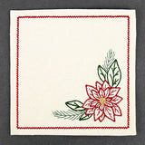 Christmas Coaster - Poinsettia (In-the-Hoop)