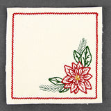 Christmas Coaster - Poinsettia (In-the-Hoop)