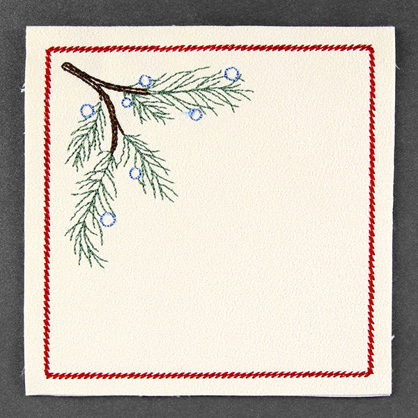 Christmas Coaster - Juniper (In-the-Hoop)