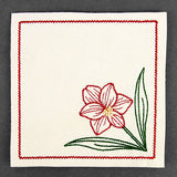 Christmas Coaster - Amaryllis (In-the-Hoop)