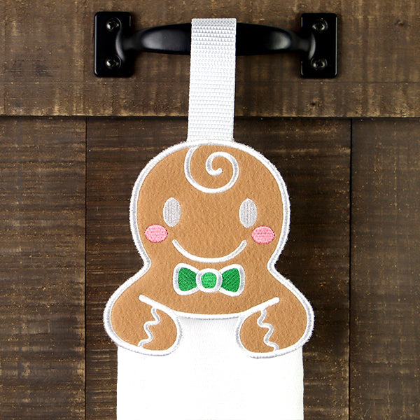 Christmas Gingerbread Towel Topper (In-the-Hoop)